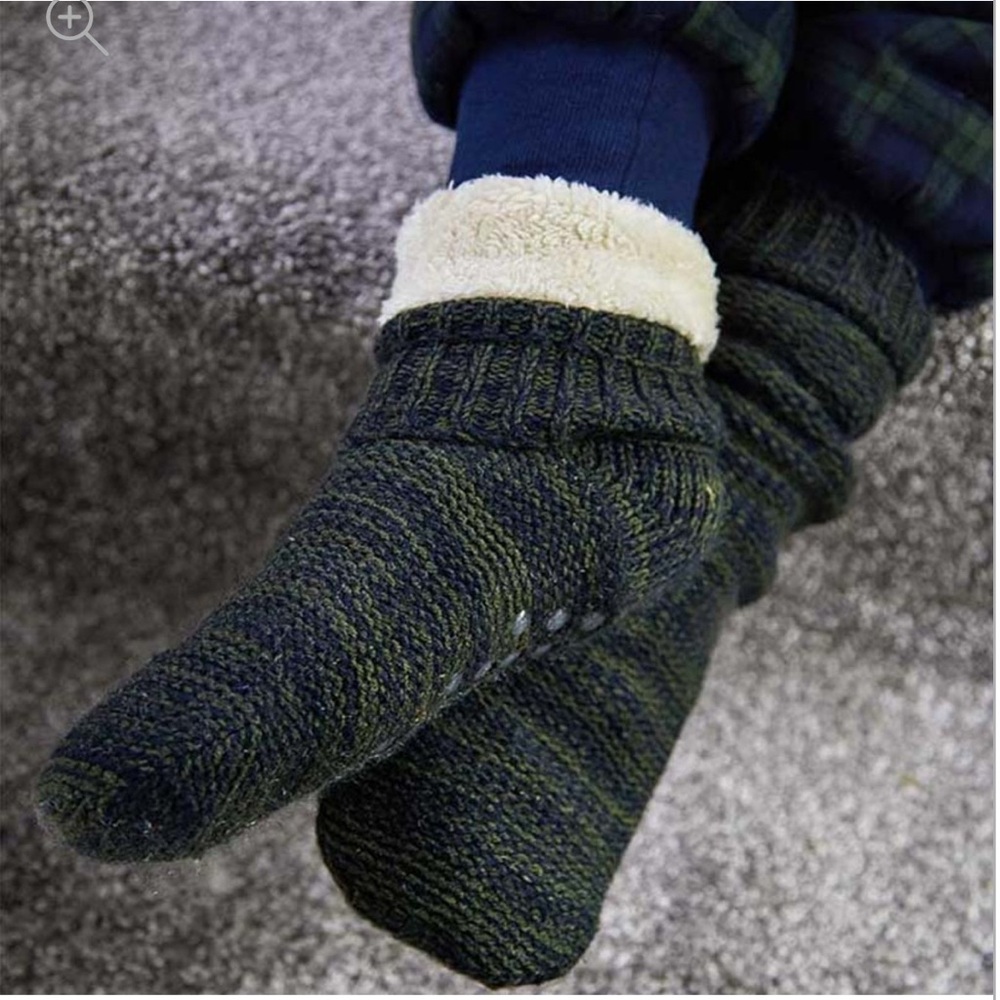 Lee Valley Ireland NEW Donegal Socks Fleece Lined Irish BlackBerry SZ 4-7 - Picture 1 of 5